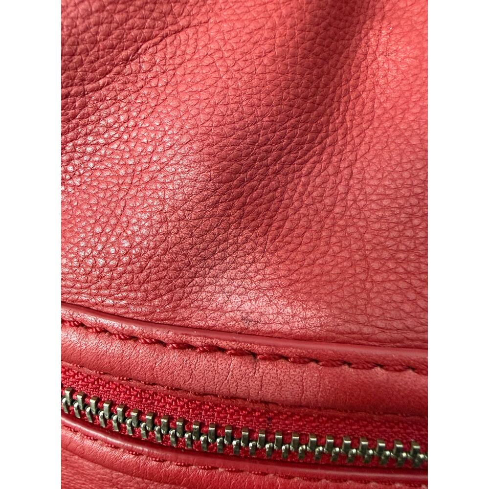 MARC by Marc Jacobs Red Leather Blake Large Full Zip Shoulder Hobo Hand Bag - Picture 2 of 15